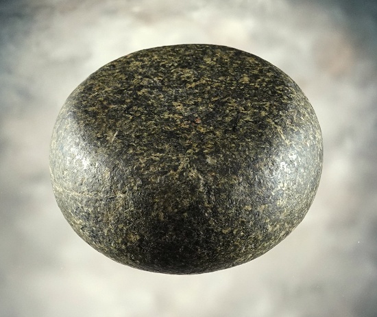 2 7/8" well polished Hardstone Discoidal found in Greene Co., Illinois. Ex. John May.