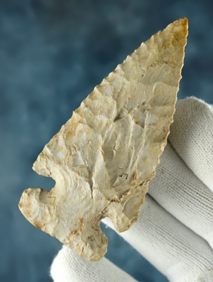 3 5/16" Archaic Thebes Point found in Madison Co., Kentucky. Rogers COA. Ex. J.C. Chambers.