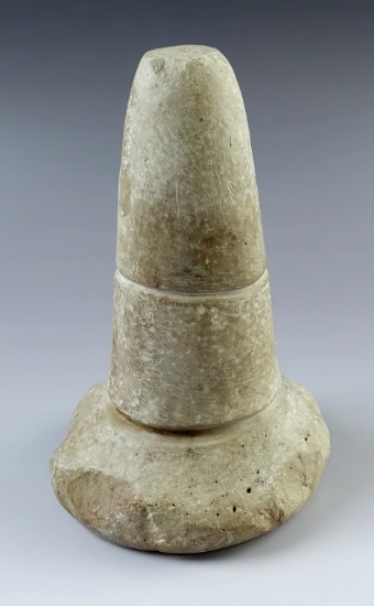 Uniquely styled 6 7/8" Quartz Pestle exact area of origin unknown. Interesting grooves.