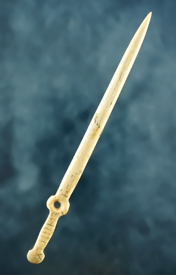 4 3/4" Bone Pin found at the Overflow Pond Site, Indiana, by Charles Trader.