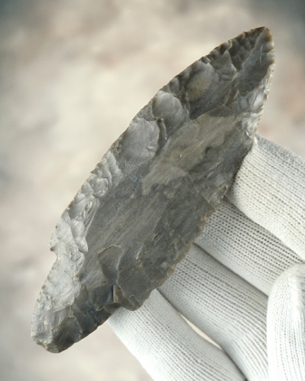 4" Adena made  from Hornstone. Found in Callaway Co., Missouri. Ex. Gallick, Cordeiro. Perino COA.