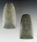 Pair of well made Hardstone Celts found in Franklin Co., Ohio. The larger is 3 1/2
