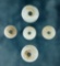 Set of 5 Opalescent Wire Wound Beads found at the Burrell Creek Site in New York.