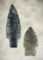 Pair of nicely made Ohio points including a Paleo Stemmed Lance and a Coshocton Flint Adena.