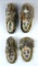 Two pairs of Vintage Moccasins made from fur and leather. The larger pair measures 7 1/2
