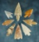 Set of 8 well made Neolithic Points found in the northern Sahara Desert region of Africa.