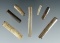 Group of 7 assorted Beads recovered in Siskiyou Co., California. One is from shell, the rest bone.