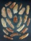 Set of 20 highly colorful Flint Ridge Flint Bladelets found in Licking Co., Ohio.