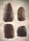 Set of 4 Miniature Hematite Celts. Found in Gallia Co., Ohio. The largest is 2 7/16
