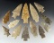 Set of 13 assorted Texas points, most in good condition. The largest is 3 3/8