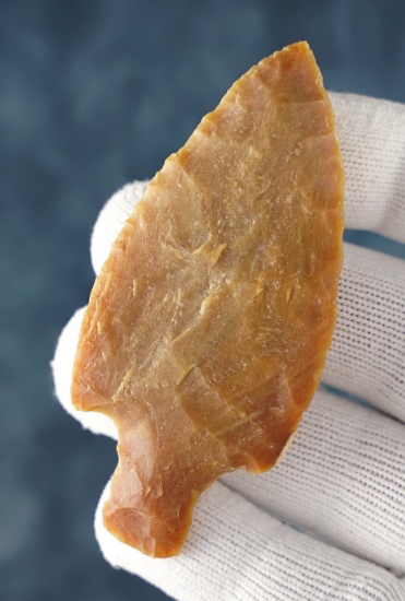Fine 3 1/4" Stemmed Knife made from beautiful Coral. Found in Jefferson Co., Florida.