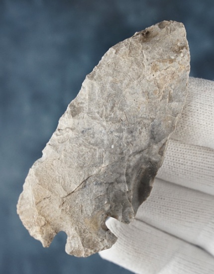 3 1/4" Corner Tang Knife made from gray Chert. Found in Coryell Co., Texas. Comes with a Rogers COA.