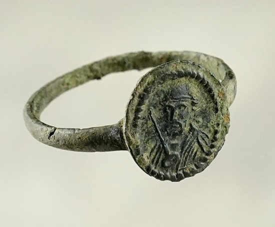 Very nice 7/8" Jesuit Ring found at the Burrell Creek Site in Livingston Co., New York.