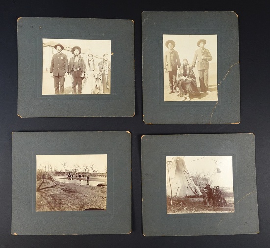Group of 4 Vintage Photographs from the early 1900's. Largest matte is 8" x 10".