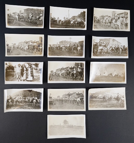 Set of 13 vintage photographs from the early 1900's featuring Native Americans.