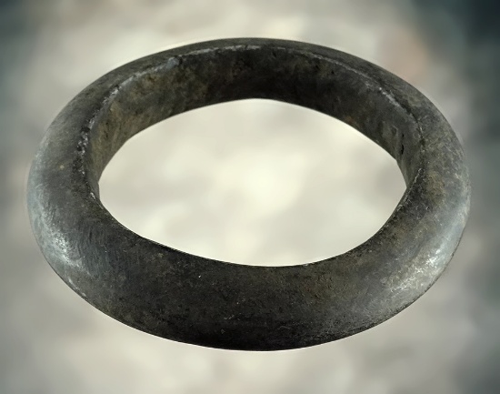 Large 4 1/4" Neolithic Stone Bracelet found in the northern Sahara Desert region of Africa.