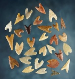 Set of 30 Egyptian style Neolithic Points. Found in the northern Sahara Desert region of Africa.
