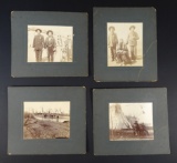 Group of 4 Vintage Photographs from the early 1900's. Largest matte is 8