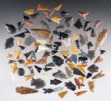 Set of 90 plus damaged New Mexico Points. Great study group! The largest is 3/4