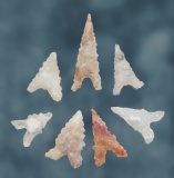 Set of 7 nice New Mexico Points. The largest is 1
