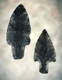 Pair of Ohio Coshocton Flint points including a 2 3/4