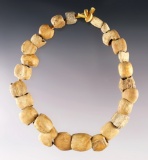 Set of 26 Bone Beads found on the Shaddle Farm in Mason Co., West Virginia. The largest is 7/8