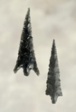Pair of Western U.S. Points in excellent condition. The larger is 1 15/16