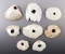 Set of 8 Shell Hoes found in Mason Co., West Virginia. The largest is 3 7/8