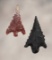Pair of nice points including a Gunther & a Stemmed Dart Point. Found in Siskiyou Co., California.
