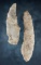Pair of large Hafted Shaft Scrapers made from Flint Ridge Flint. Found in Ohio. Ex. Hill, Dilley.