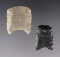 RARE! Pair of Paleo Fluted Clovis Hafted Scrapers found in Ohio. The larger is 1 5/16