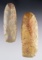 Pair of finely made Flint Celts in excellent condition. Found in the northern Sahara Desert, Africa.