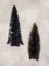 Pair of Obsidian Points, larger is 2