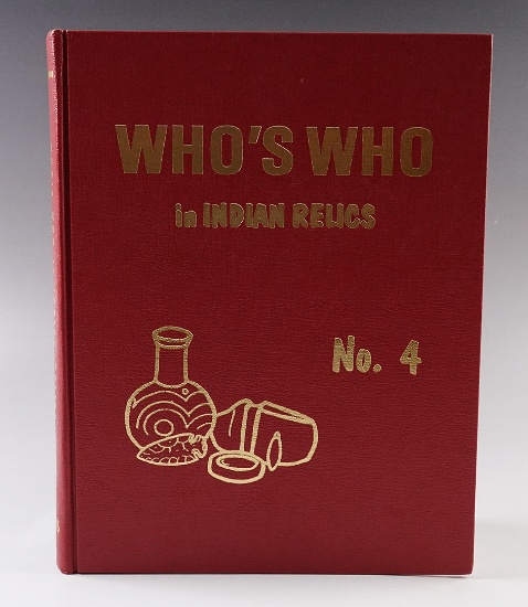 Hardcover Book: "Who's Who in Indian Relics" No. 4, 1st edition from 1976. Excellent condition.