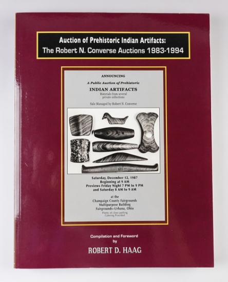 Softcover Book: "Auction of Prehistoric Indian Artifacts: The Robert N. Converse Auctions".