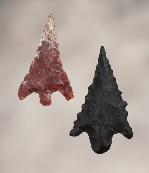 Pair of nice points including a Gunther & a Stemmed Dart Point. Found in Siskiyou Co., California.