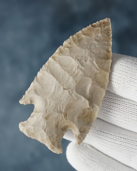 Fine example! 2 7/8" Hardin that is well flaked from Hornstone - Livingston Co., Kentucky. COA's.