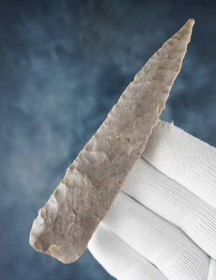 Large 4 15/16" Ft. Payne Chert Lanceolate Knife found in Lyon Co., Kentucky near Barkley Lake.