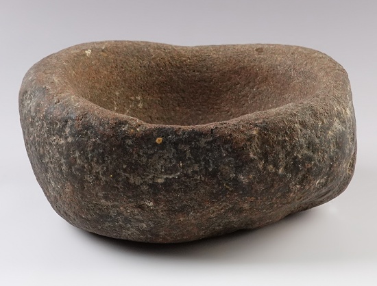 8" wide x 6 1/2" deep x 4" tall Stone Bowl found in Wisconsin.