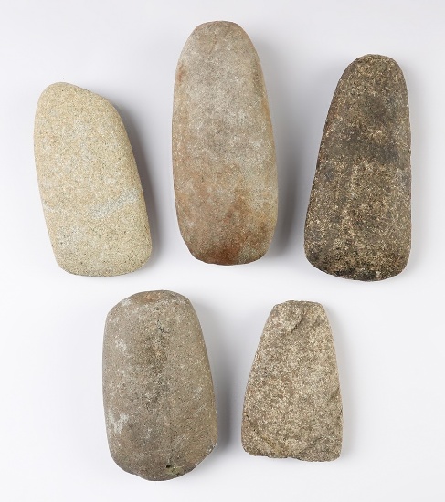 Set of 5 Ohio Hardstone Celts. Most are in very good condition. The largest is 5".