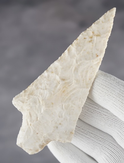4 1/16" Dickson made from Burlington Chert. Found in Randolph Co., Missouri. Meadows COA.