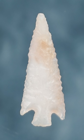 Delicate 1 1/16" Agate Rose Springs Corner Notch. Found by the Miller's near California.