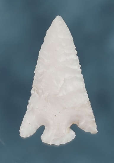Fine 1" Chalcedony Cornernotch Arrow Point. Found by George and Beth Miller, California area.