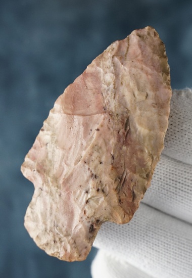 2 7/8" Adena made from nicely patinated Flint Ridge Flint. Found in Ohio. Ex. Sturtz, Seeley.