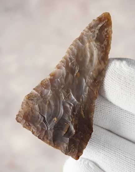 2 1/2" Chalcedony Plateau Pentagonal that is thin for type. Found in Klickitat Co., Washington.