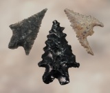 Set of 3 southern Oregon points - a 1 5/16