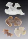 Set of 4 Mayan Eccentrics in nice condition. All were found in Belize. Largest is 3 1/8