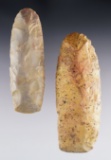 Pair of finely made Flint Celts in excellent condition. Found in the northern Sahara Desert, Africa.