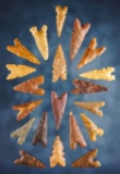 Set of 20 Algerian Triangle Points in nice condition. Found in the northern Sahara Desert, Africa.