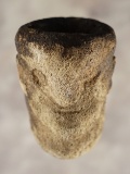 Unique Effigy Pipe made from deeply patinated Sandstone. Found in Ohio. Ex. Chestnut. COA's.